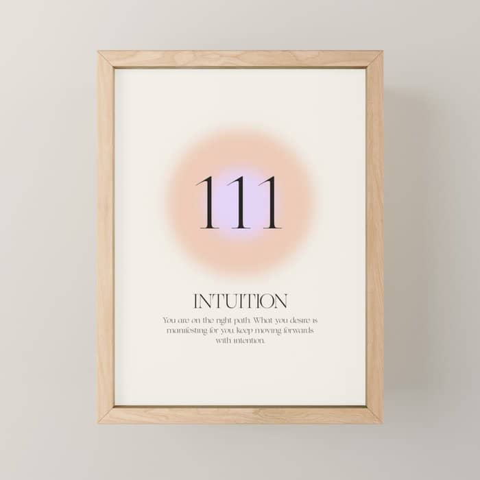 Angel Number 111 | Intuition Mini Art Print