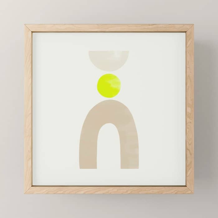 Balancing Shapes No.3 | Neon Mini Art Print