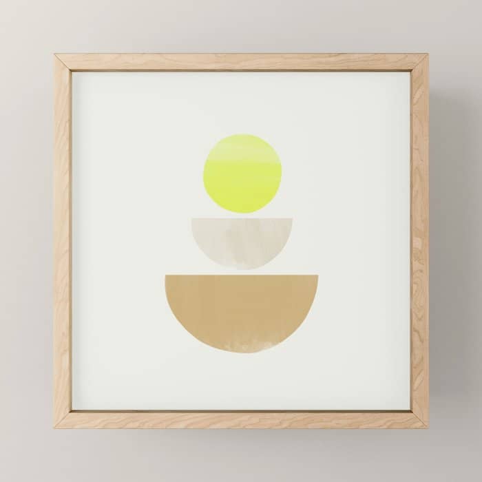 Balancing Shapes No.1 | Neon Mini Art Print
