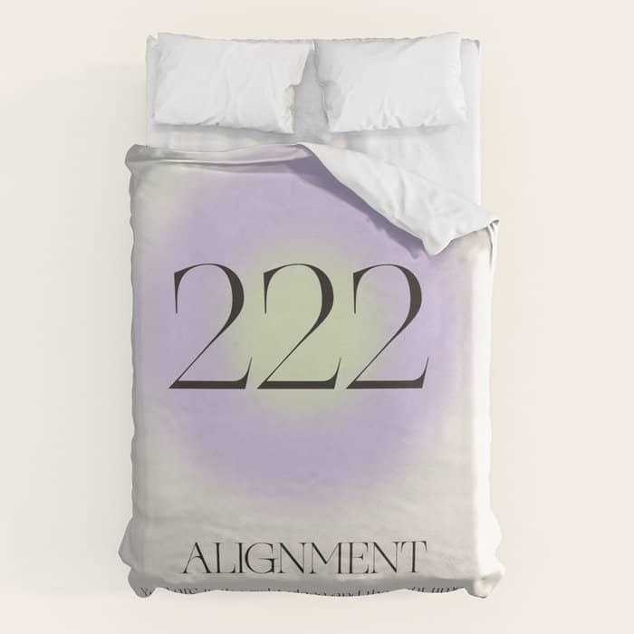 Angel Number 222 | Alignment Duvet Cover