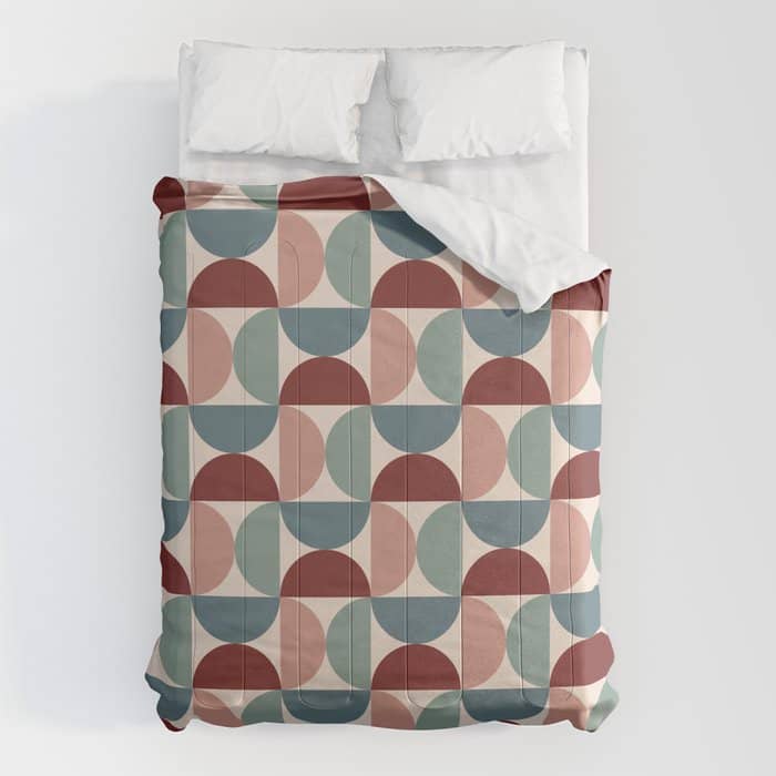Bauhaus Mid Century Modern Geometric Pattern Xv Comforter