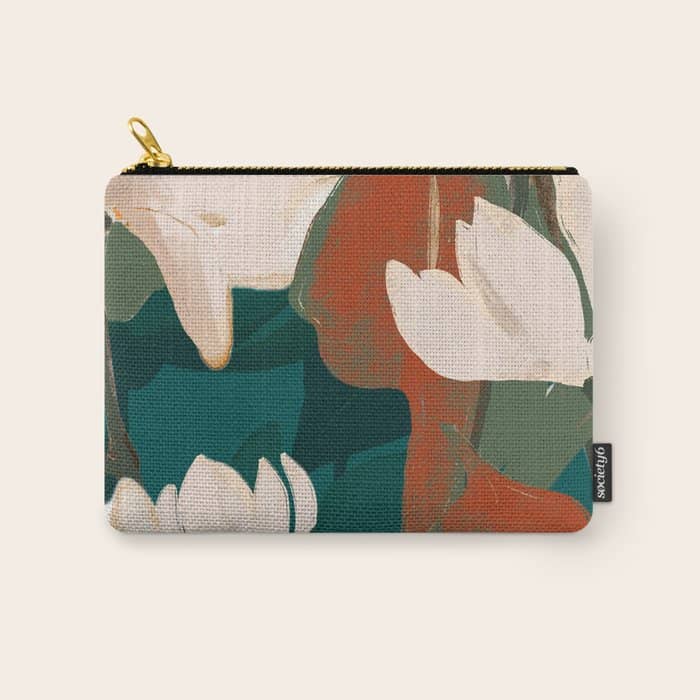 Abstract Art Garden Flowers Carry All Pouch