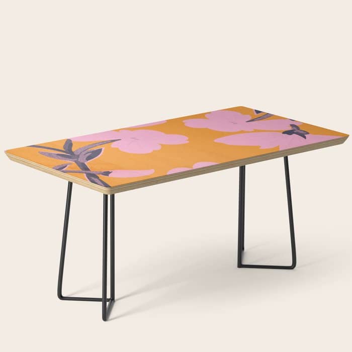 Abstract Minimal Flowers 18 Coffee Table
