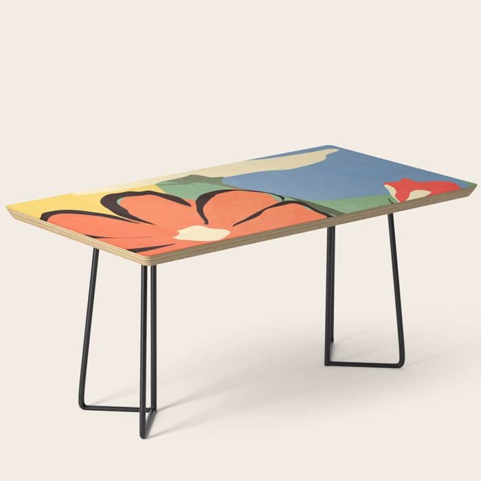 Modern Abstract Art Flowers 14 Coffee Table