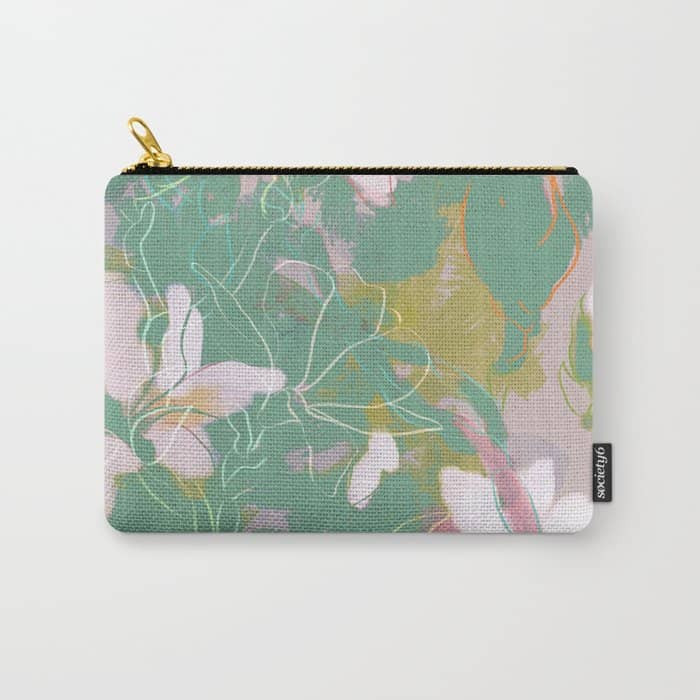 Magnolia Pastel Abstract Art Carry All Pouch
