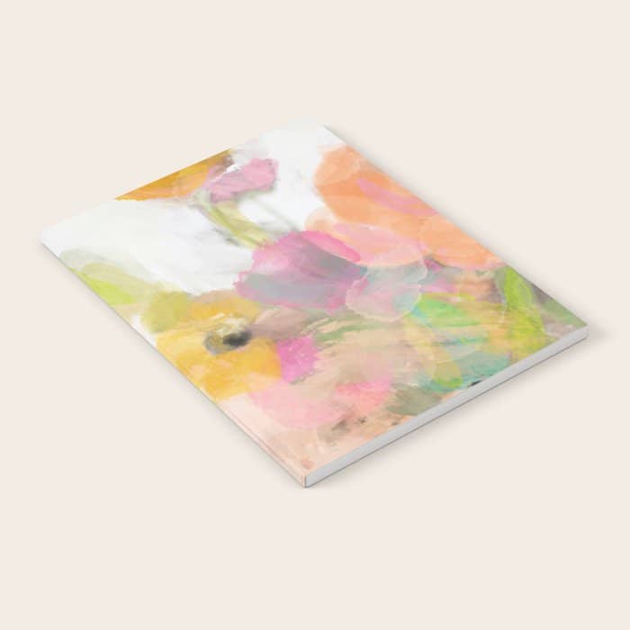 Pink Spring Summer Floral Abstract Notebook