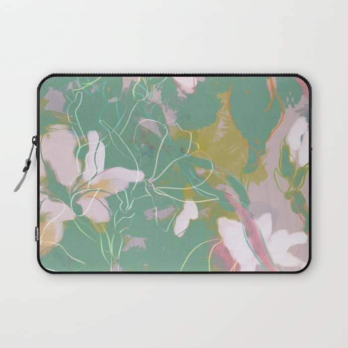 Magnolia Pastel Abstract Art Laptop Sleeve