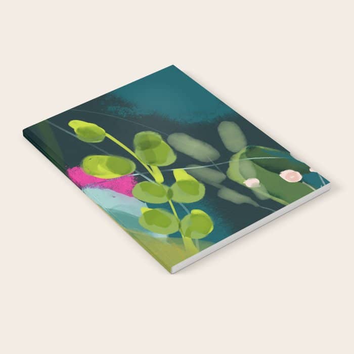Abstract Jungle Fever Leaves In Floral Green Notebook