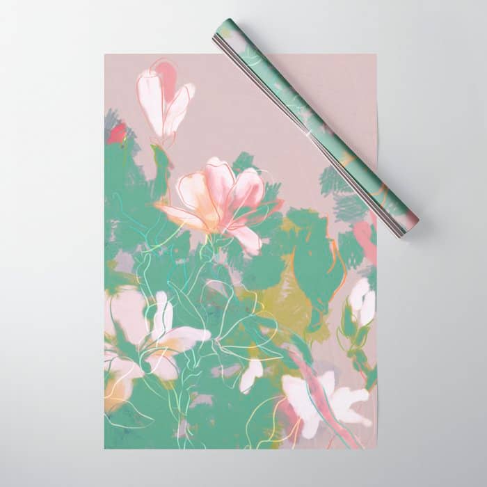 Magnolia Pastel Abstract Art Wrapping Paper