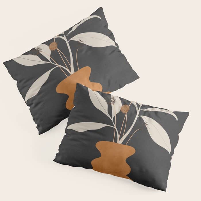 Minimal Abstract Art Vase Plant 11 Pillow Sham