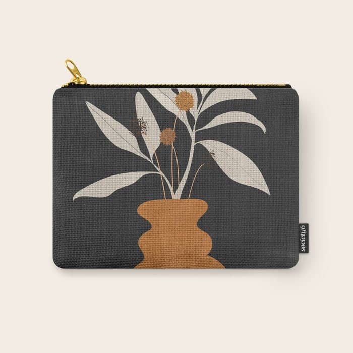 Minimal Abstract Art Vase Plant 11 Carry All Pouch