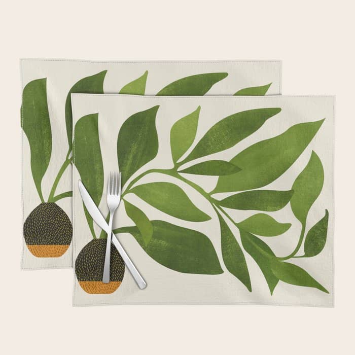 The Wanderer - House Plant Illustration Placemat