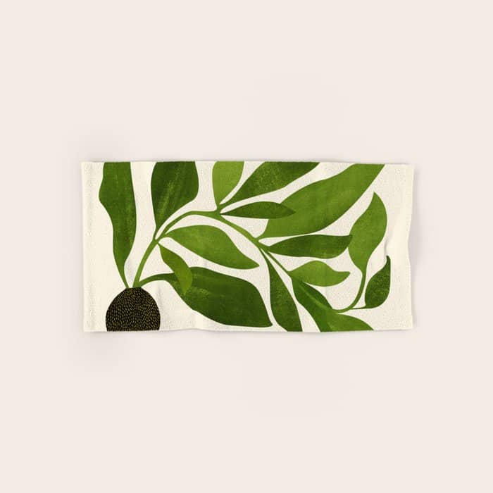 The Wanderer - House Plant Illustration Bath Towel