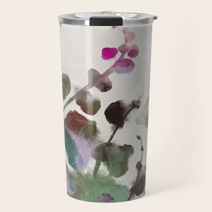 Floral Abstract Summer Autumn Travel Mug