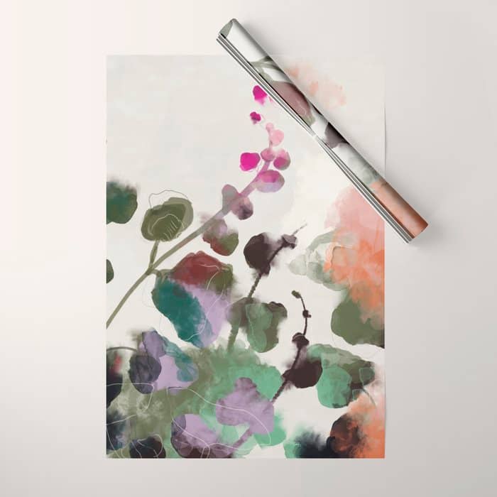 Floral Abstract Summer Autumn Wrapping Paper
