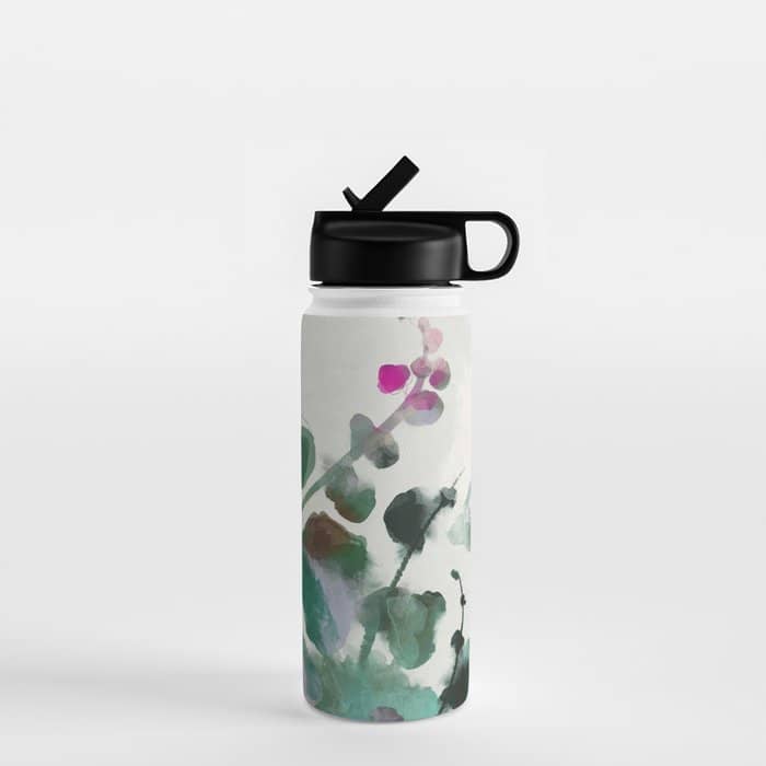 Floral Abstract Summer Autumn Water Bottle