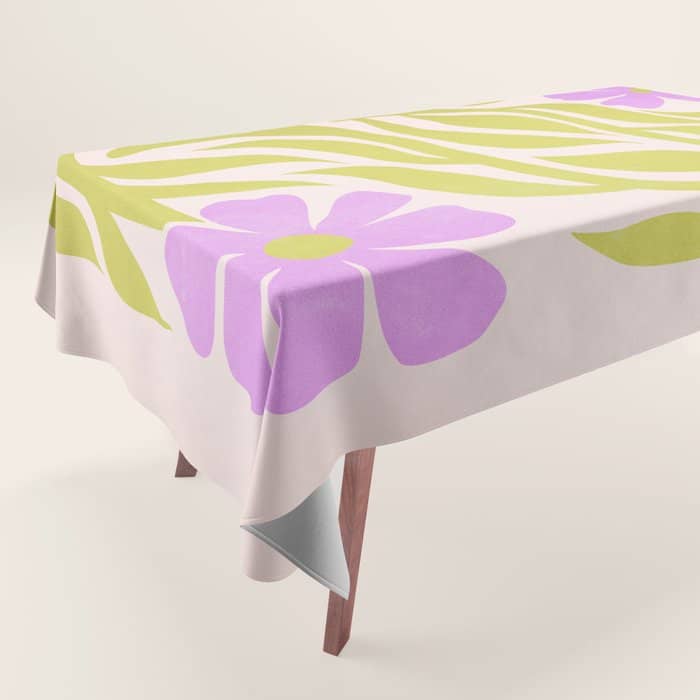 Lilac & Lime: Les Fleurs | Flower Market Color Series 02 Tablecloth