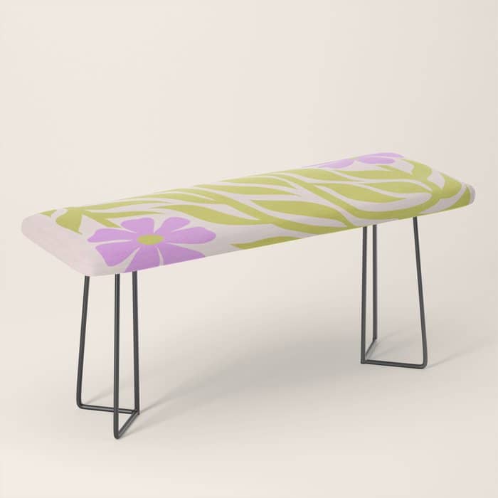 Lilac & Lime: Les Fleurs | Flower Market Color Series 02 Bench