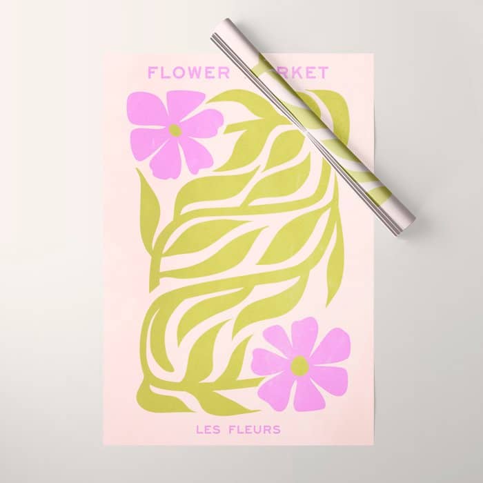 Lilac & Lime: Les Fleurs | Flower Market Color Series 02 Wrapping Paper