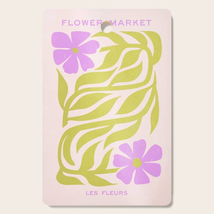 Lilac & Lime: Les Fleurs | Flower Market Color Series 02 Cutting Board