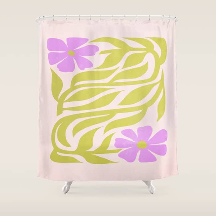 Lilac & Lime: Les Fleurs | Flower Market Color Series 02 Shower Curtain