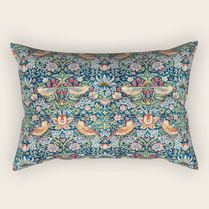 Strawberry Thief By William Morris Rectangular Pillow