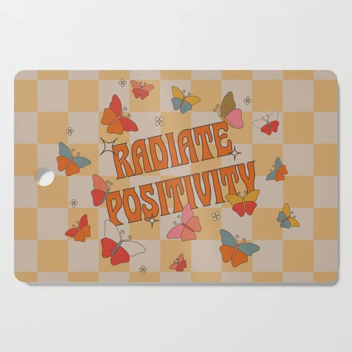 Radiate Positivity Butterflies Cutting Board