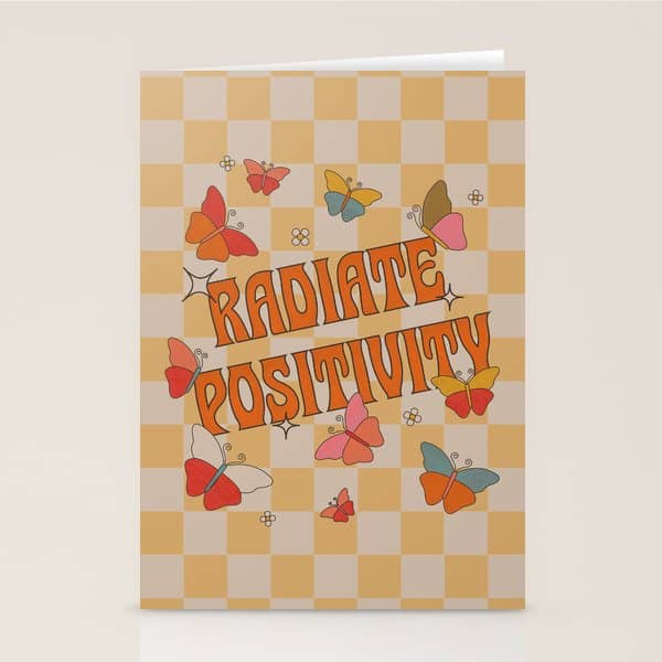 Radiate Positivity Butterflies Stationery Card