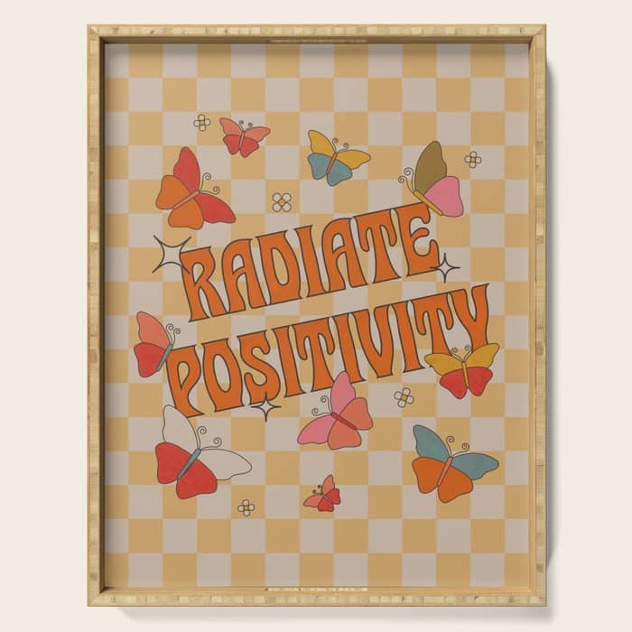 Radiate Positivity Butterflies Serving Tray