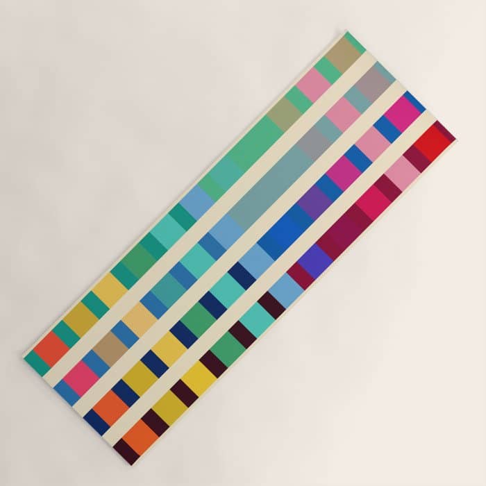 Futuristic Cyber Rainbow Crossing Yoga Mat
