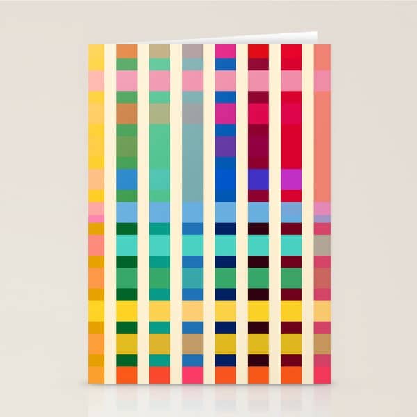 Futuristic Cyber Rainbow Crossing Stationery Card