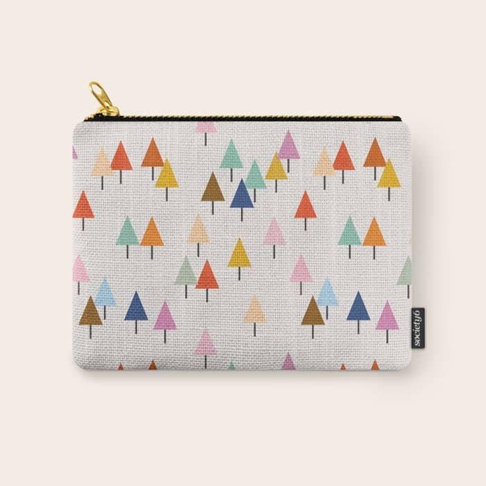 Pastel Triangle Trees: Cozy Winter Vibes With Modern Charm Carry All Pouch