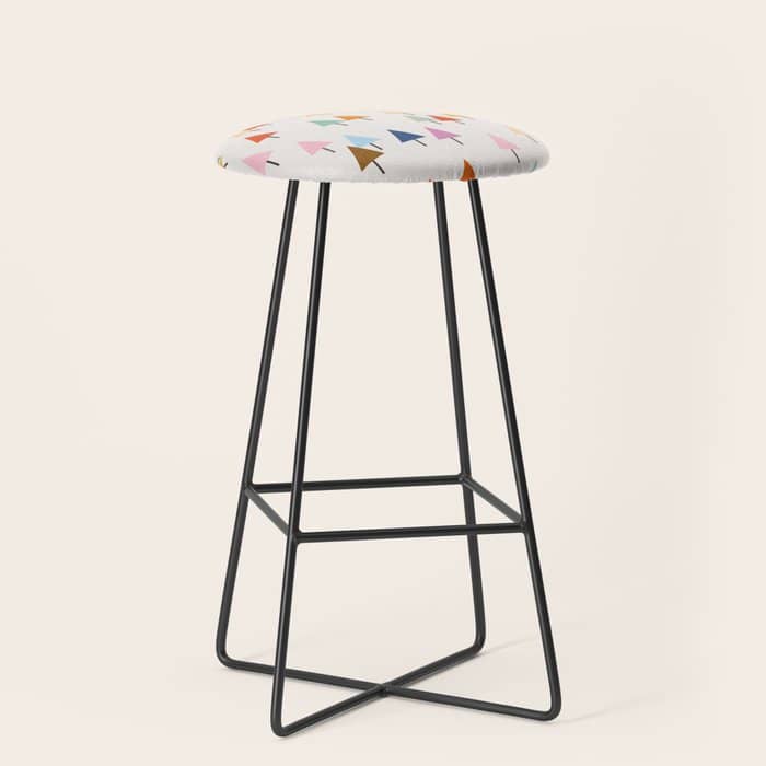 Pastel Triangle Trees: Cozy Winter Vibes With Modern Charm Stool