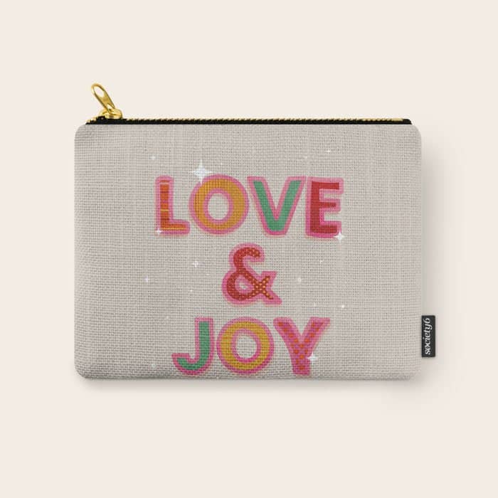 Love & Joy Festive Letters Carry All Pouch