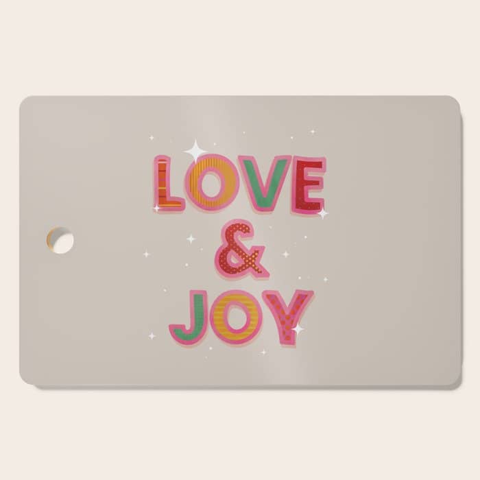 Love & Joy Festive Letters Cutting Board