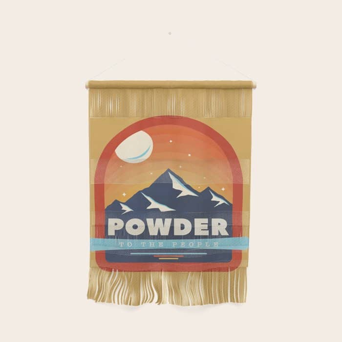 Powder To The People - Ski Badge Wall Hanging