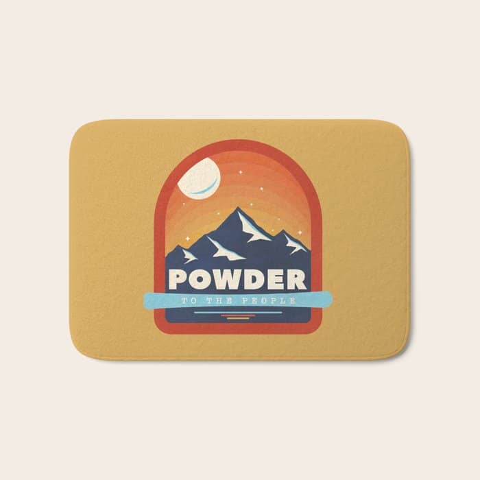 Powder To The People - Ski Badge Bath Mat