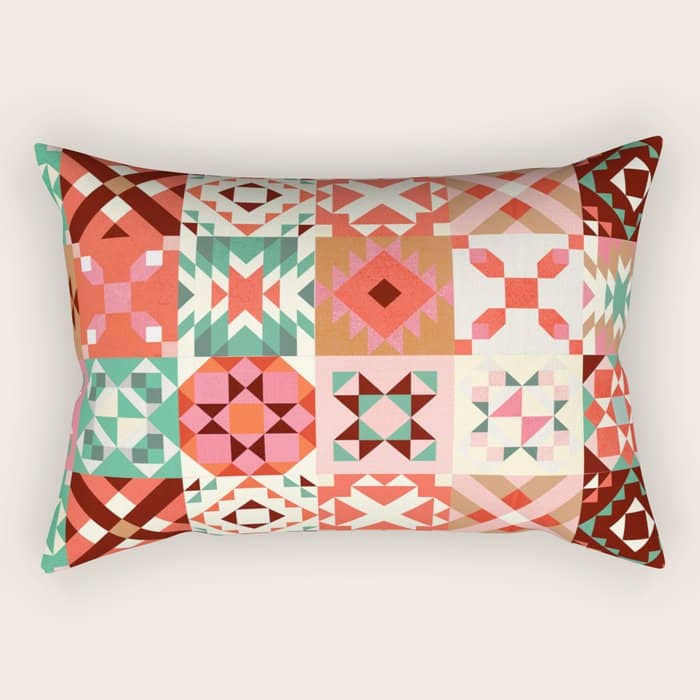 Winter Quilt Pattern No4 Rectangular Pillow