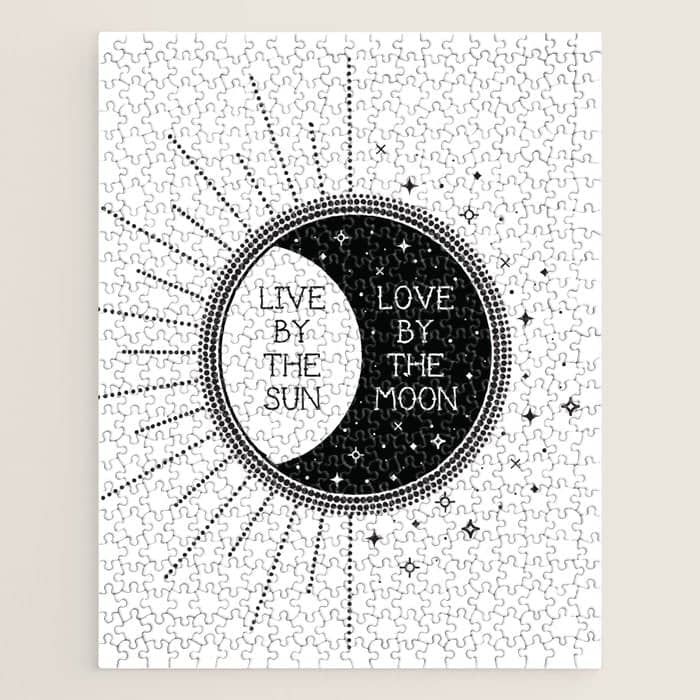 Live By The Sun Love By The Moon Jigsaw Puzzle