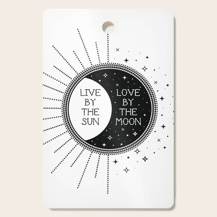 Live By The Sun Love By The Moon Cutting Board
