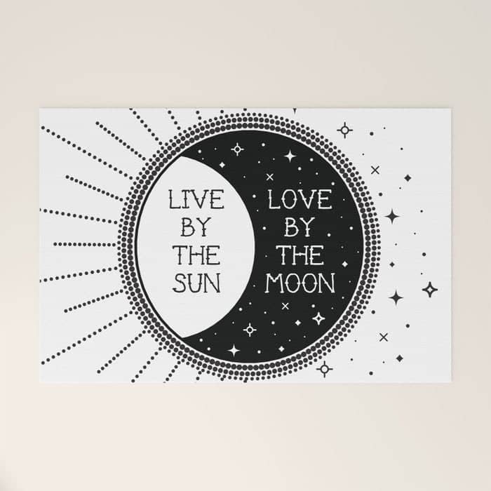 Live By The Sun Love By The Moon Welcome Mat