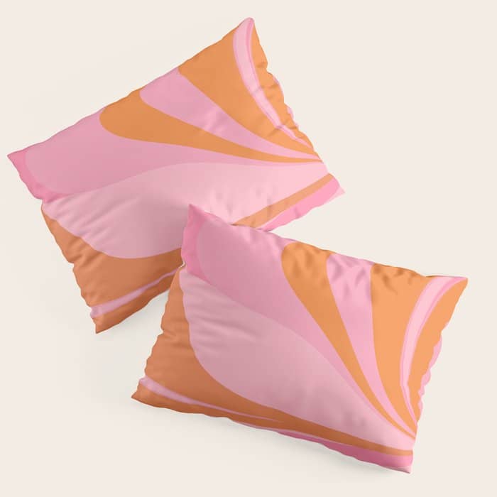 Groovy Color In Pink And Orange Pillow Sham