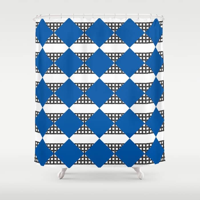 Modern Boho (Sapphire Blue) Shower Curtain