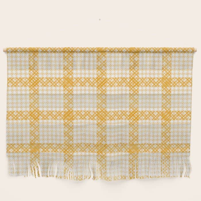 Woven Checkerboard (Yellow) Wall Hanging