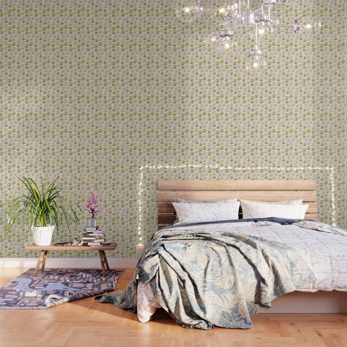 Hand-Drawn Peace Symbol Pattern Wallpaper