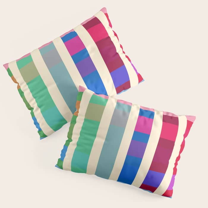 Futuristic Cyber Rainbow Crossing Pillow Sham