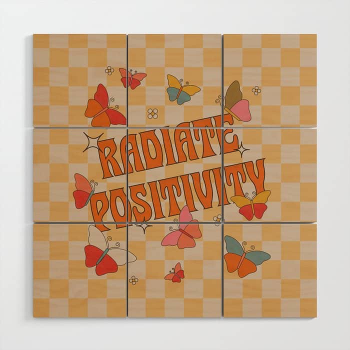 Radiate Positivity Butterflies Wood Wall Art