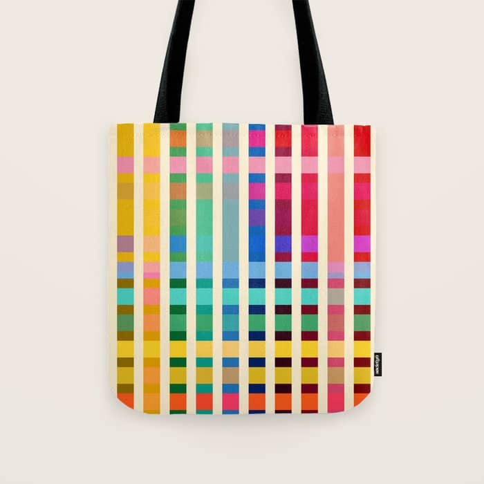 Futuristic Cyber Rainbow Crossing Tote Bag