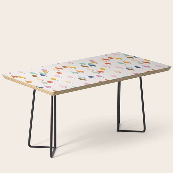 Pastel Triangle Trees: Cozy Winter Vibes With Modern Charm Coffee Table