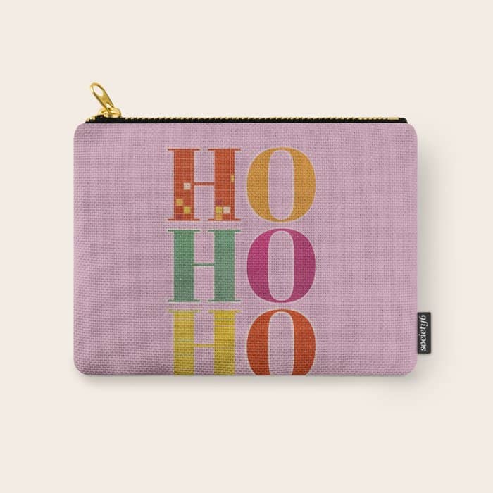 Ho Ho Ho Festive Letters Carry All Pouch